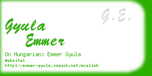 gyula emmer business card